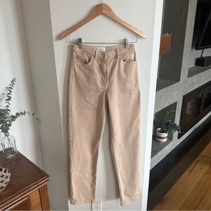 Aritzia Tan Jeans, high rise, straight leg, size 0